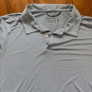 Blue Striped Polo Shirt L